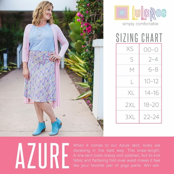 LuLaRoe Azure Skirt - NWT Boho Geometric - Picture 5 of 5